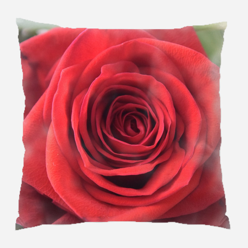 Coussin rose Eger, Microsuède, Intérieur