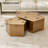  Modern Stainless Coffee Table, Set Of 2 Geometric Design Coffee Table For Living Room Bedroom Antique Gold-1276473874