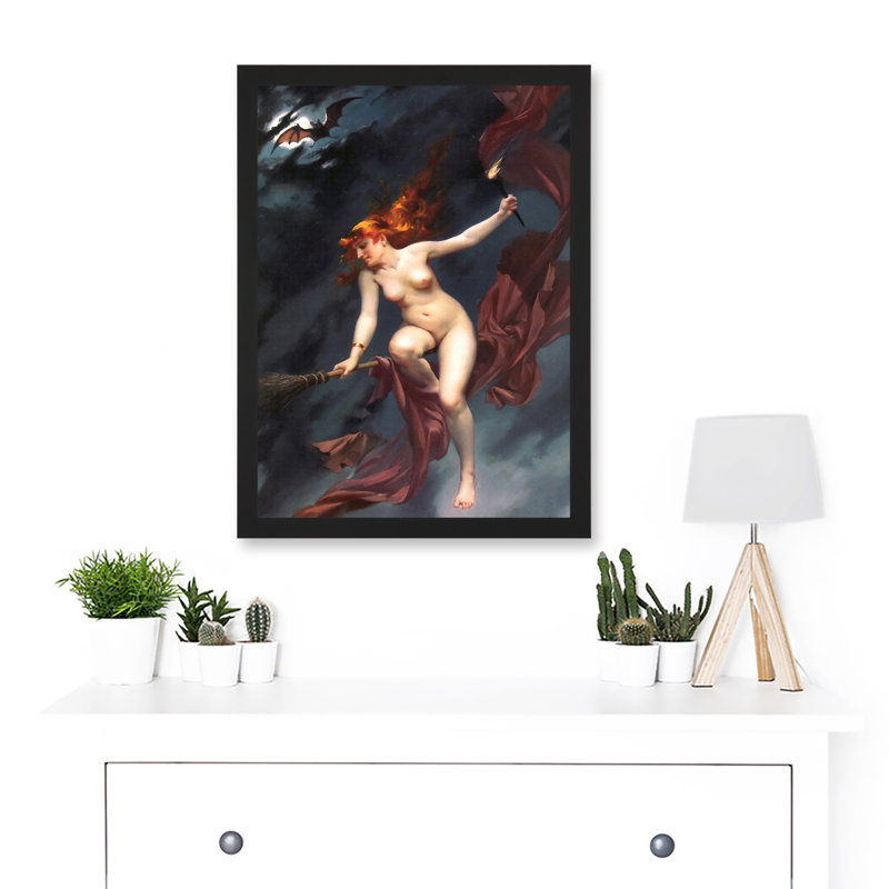 The Witches Sabbath by Luis Ricardo Falero - Single Picture Frame Print, 45.5cm H x 33cm W