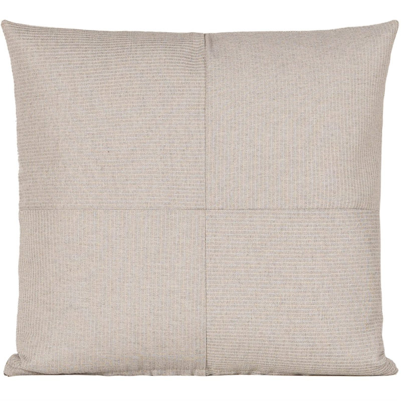 Housse et insert de coussin carré en mélange de coton, Gris