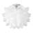 1-Light White Lotus Petal Flush Mount Ceiling Light