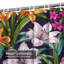 Rideau de douche imperméable à motif floral exotique avec 12 crochets-1467588183