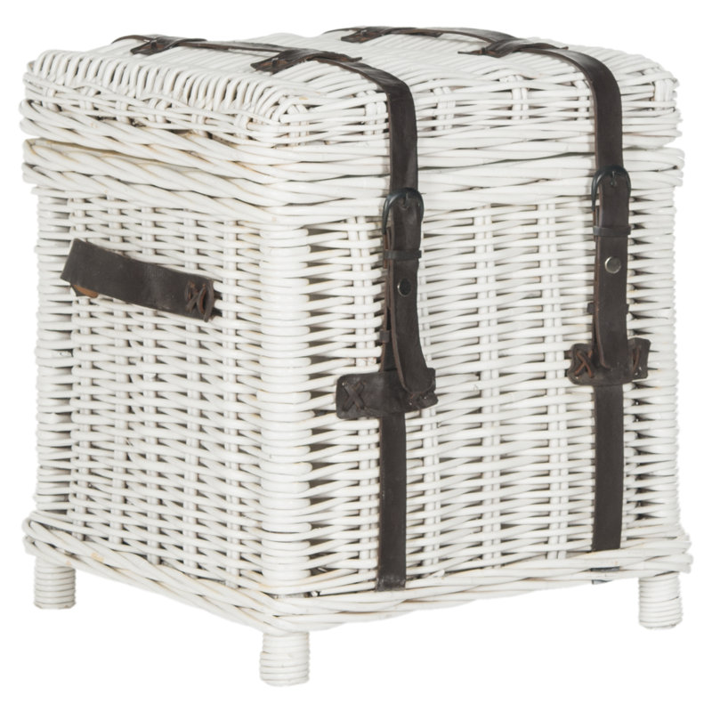 Table de bout avec rangement Vin, Blanc