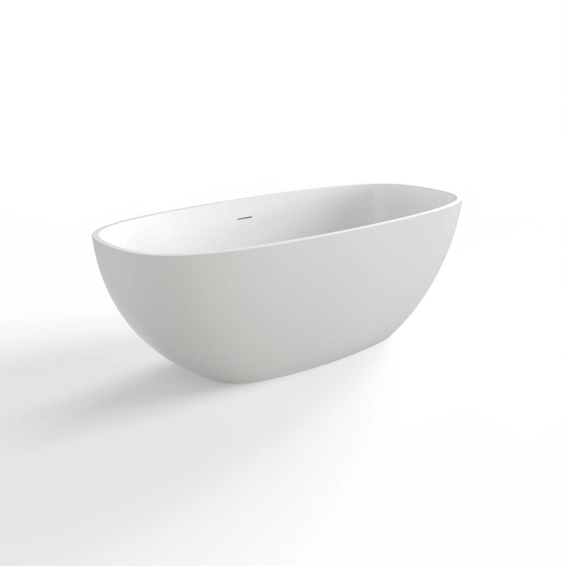66.9" Freestanding Solid Surface Soaking Bathtub