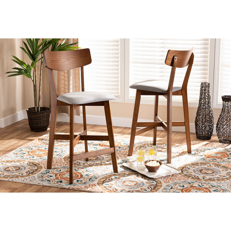 Upholstered Counter Stool with Solid Wood Frame, Counter Stool (26” Seat Height)