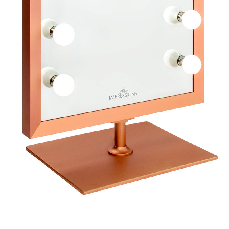 Miroir de maquillage lumineux Starlight, Or rose
