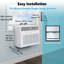 Climatiseur de fenêtre en U HAVATO 12 000 BTU. Refroidit 550 pieds carrés, ultra-silencieux, vue complète de la fenêtre, économie d'énergie, installation facile. Blanc.