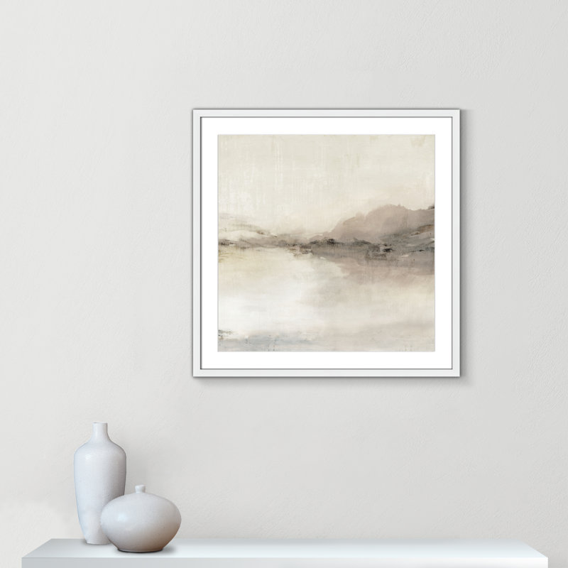 «Blush Horizon II» par Isabelle Z, L 27,5 po x H 27,5 po, Imprimé mat, Blanc satiné