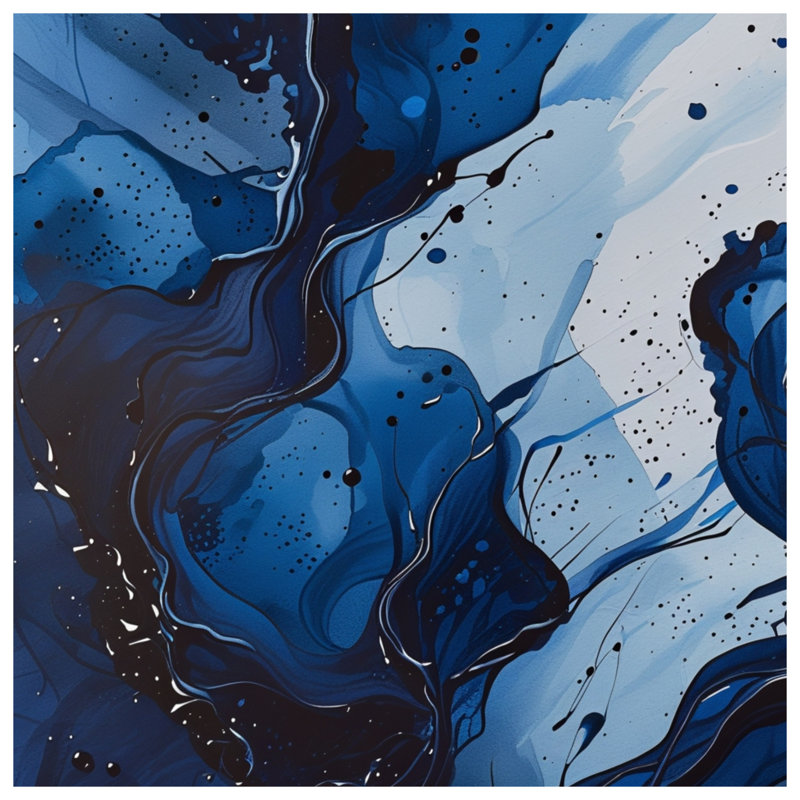 Jeté en molleton Abstract Waves - Jets abstraits pour canapés ou lits, L 50 po x H 60 po