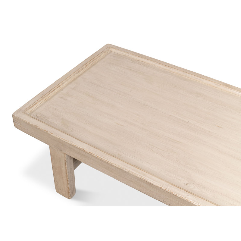 Solid Wood Coffee Table, French Gray