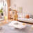 Cloud-Shaped Coffee Table, Modern Side Table with Triangular Base for Living Room-321250494