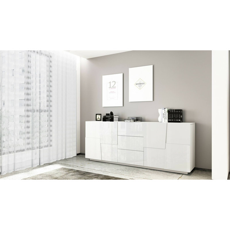 Wilton 220cm Sideboard, Glossy White
