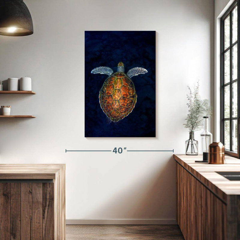 Brampt Turtle In The Abyss, 39" H x 26" W