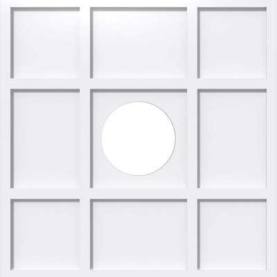 26"OD x 7"ID x 9"C x 1"P Rubik Architectural Grade PVC Contemporary Ceiling Medallion