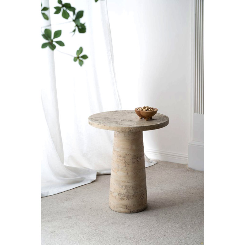 Table d'appoint ronde avec base piédestal