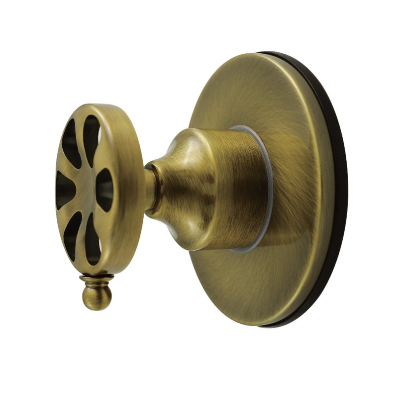Kingston Brass Belknap Single-Handle Wall Mount Six-Way Diverter Valve with Trim Kit, Antique Brass