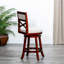 Le tabouret de bar de 30 po au fini cerisier et au fini de chaise en tissu beige ajoutera une touche de confort à votre espace-1515323222-1515323217