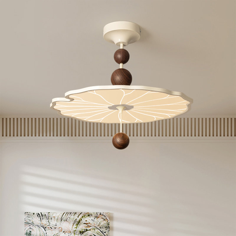Luminaire suspendu floral de couleur crème pour chambre à coucher, 18.9" H x 11.42" W x 11.42" D