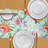 Decozen Naida Floral Table Runner in Chintz Green and Pink for Dining Table and Christmas Decor