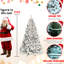 Arbre de Noël floqué de 5 pi avec 300 lumières Ul, 27 pin naturel, 600 pointes recouvertes de neige, conception à charnières pour une installation simple et rapide, arbre de base en métal renforcé, conception, tracas