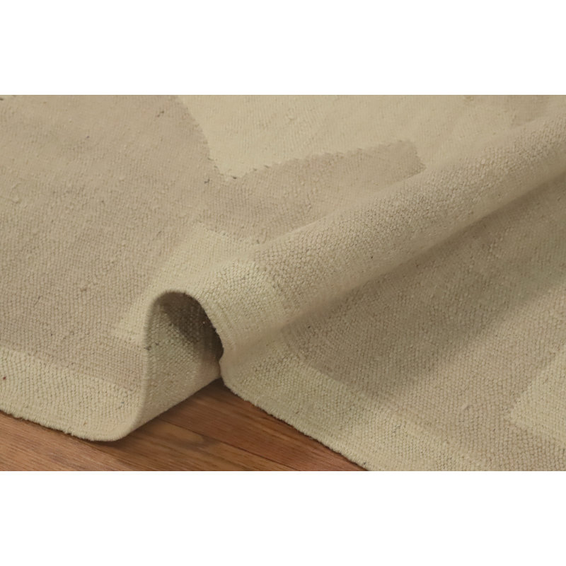 Earth Tone Wool Kilim Flat Weave Area Rug 6x9