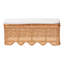 Banc de rangement en rotin naturel Rivka de Bali & Pari, avec base festonnée et coussin