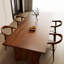 Nut-brown Rectangular Solid Wood Dining Table-1148681794