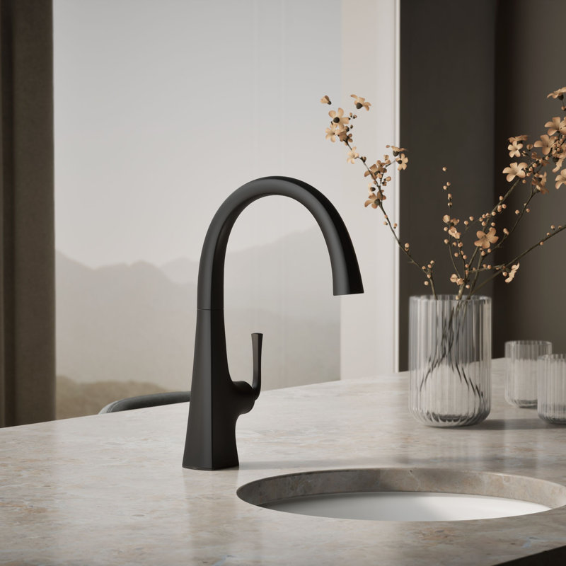 Graze Bar Swing Spout, Matte Black