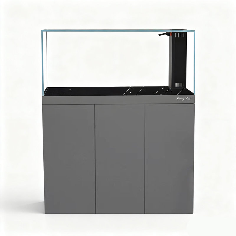 Aquarium sud-américain écologique en verre ultra transparent, Gris