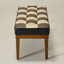 Banc de chambre rembourré en cuir véritable de 47 po de largeur