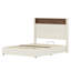 Soft Upholstered Bed Frame Featuring a Tall Wing-Back Headboard with Rivet Details, Built-in Shelving, USB Port, and Ambient Lighting-335136192