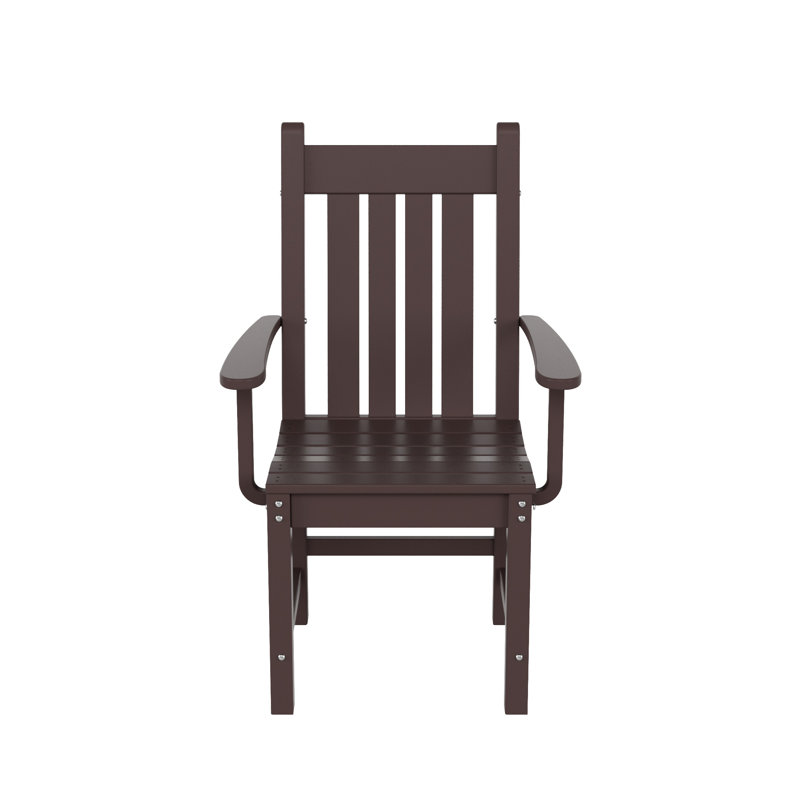 Laguna Plastic Outdoor Dining Armchair, Dark Brown