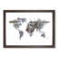 Rusted World Map in Abstract - Picture Frame Painting Print-55761790-55761795