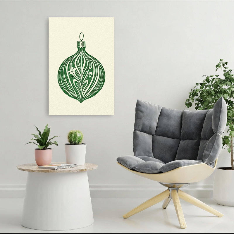 «Woodcut Bauble», reproduction d'art abstrait contemporain, 36" H x 24" W