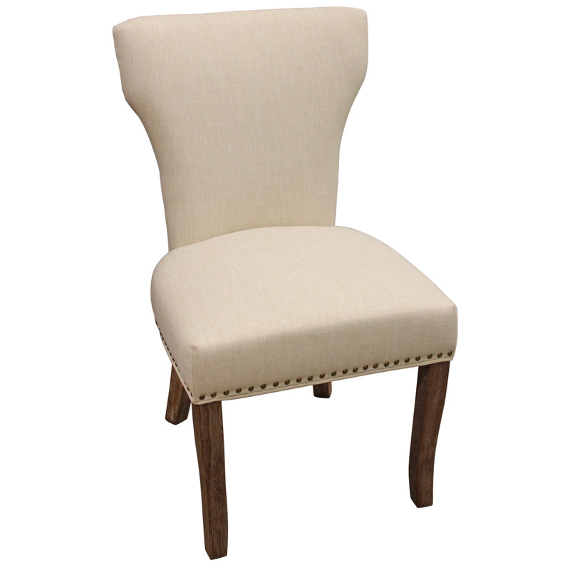 Chaise rembourrée Aryhanna, Ivoire ivoire