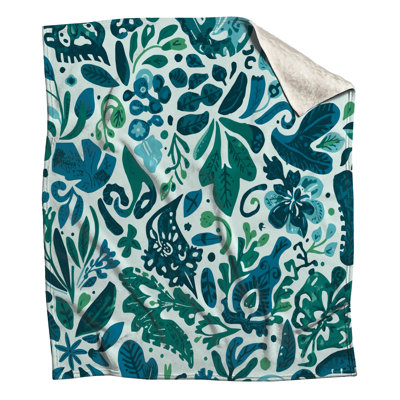 Couvertures à motif floral et botanique