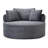 53" Oversized Boneless Round Accent Chair – Plush Corduroy Upholstery Chaise Longue Chair Indoor-1444921782