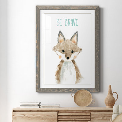 Be Be Brave Fox - impression encadrée