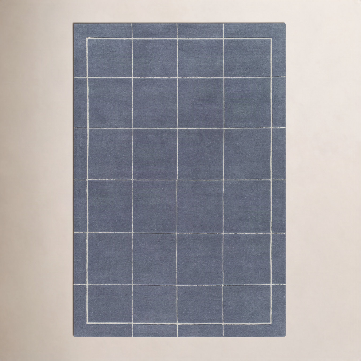 Mallory Hand-Tufted Blue Geometric Rug, Rectangle 9' x 12'