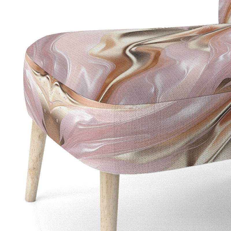 Chaise d'appoint rembourrée Gold, liquide et rose II