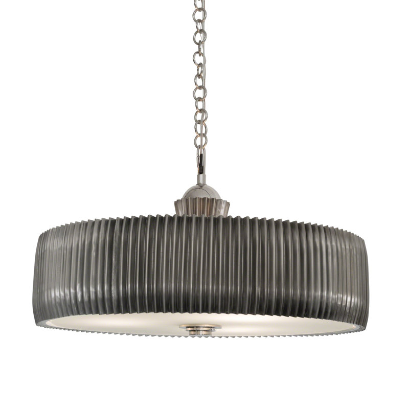 Crimp Chandelier, Antique Nickel