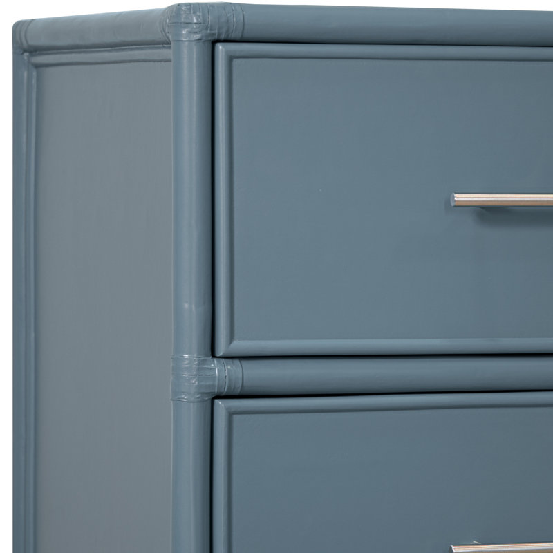 Venice 4 Drawers 54" W Double Dresser, Regatta Blue