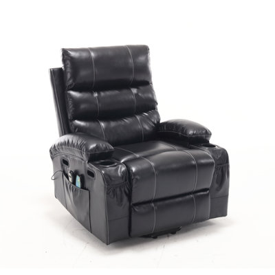 21""Seat Width,Large Size Electric Power Lift Recliner Chair Sofa For Elderly, 8 Point Vibration Massage And Lumber Heat, Remote Control, Side Pockets -  Latitude RunÂ®, CA24D5D58F2C421197344322A31DE674