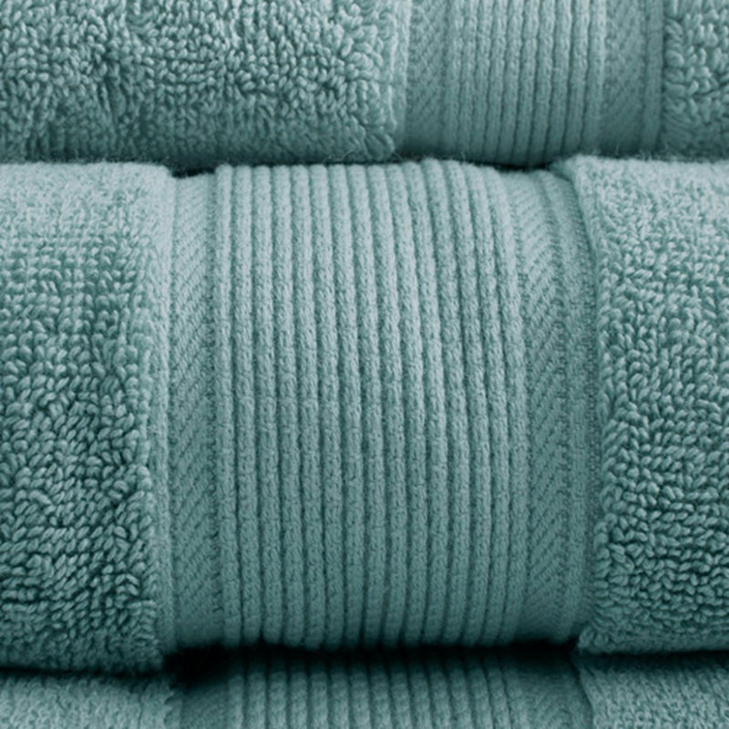 100% Cotton 8 Piece Antimicrobial Towel Set, Dusty Green