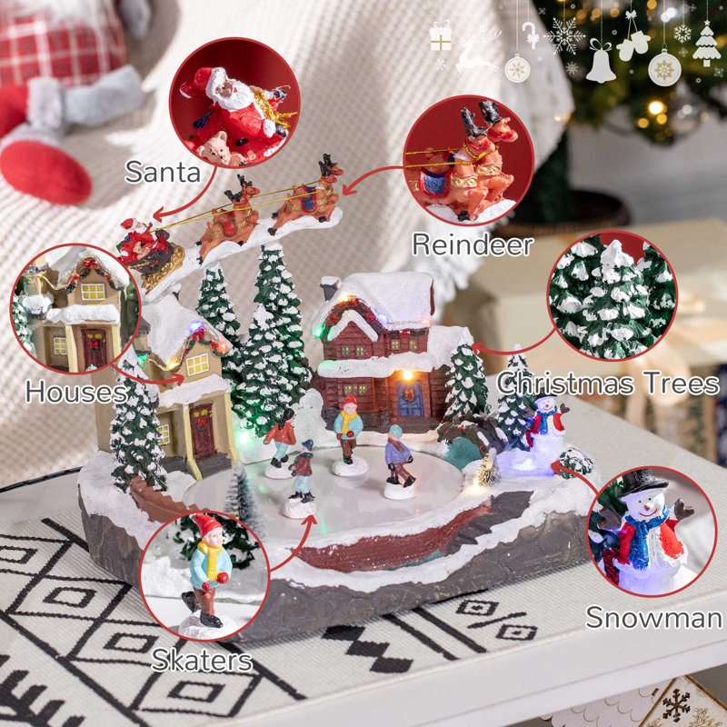 Ensemble de village de Noël 8 pièces