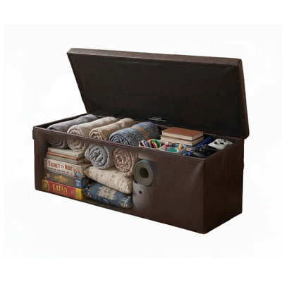 30" Collapsible Storage Ottoman – Sit, Store & Save Space