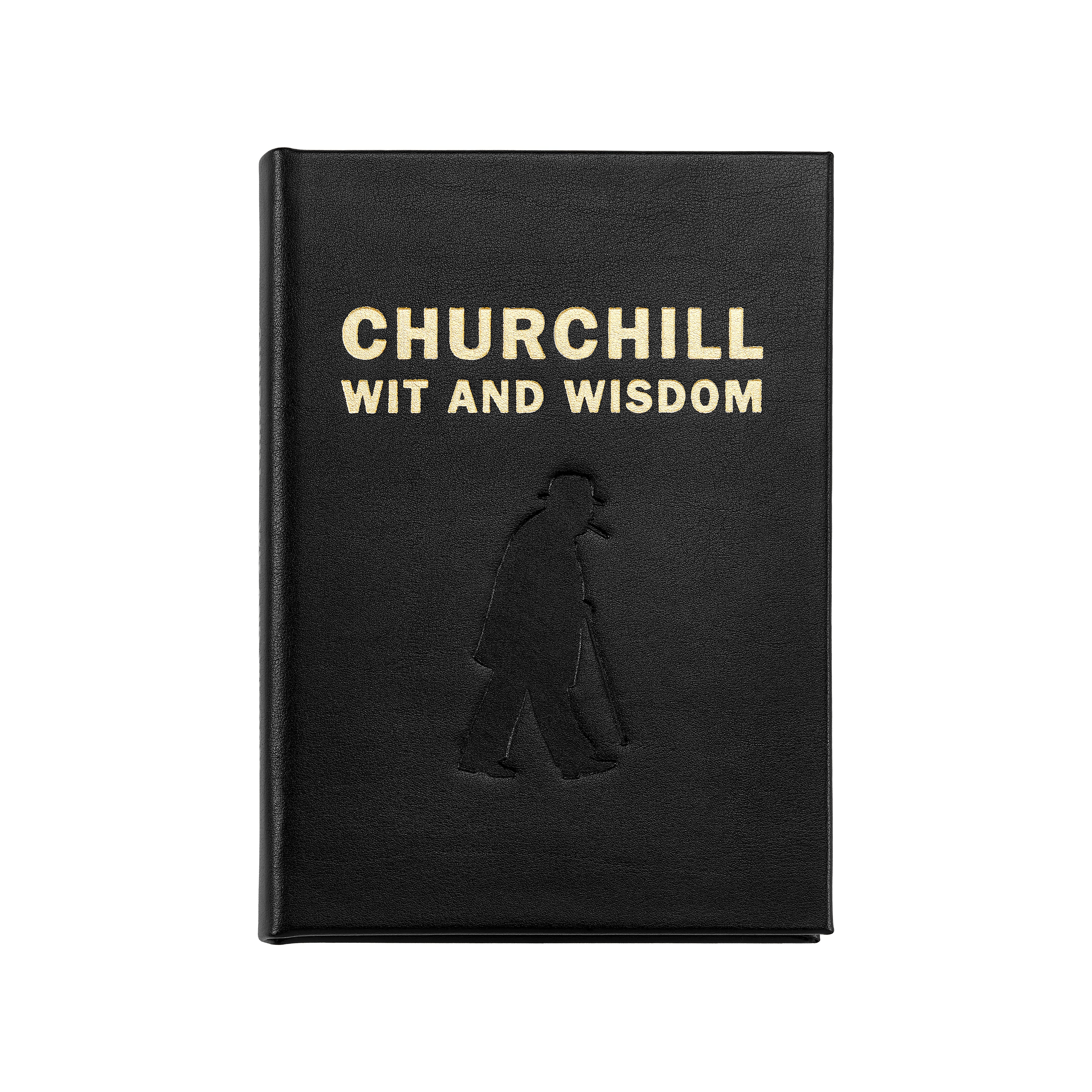 Graphic Image Churchill Wit and Wisdom Coffee Table Book, Leather, Black | Perigold