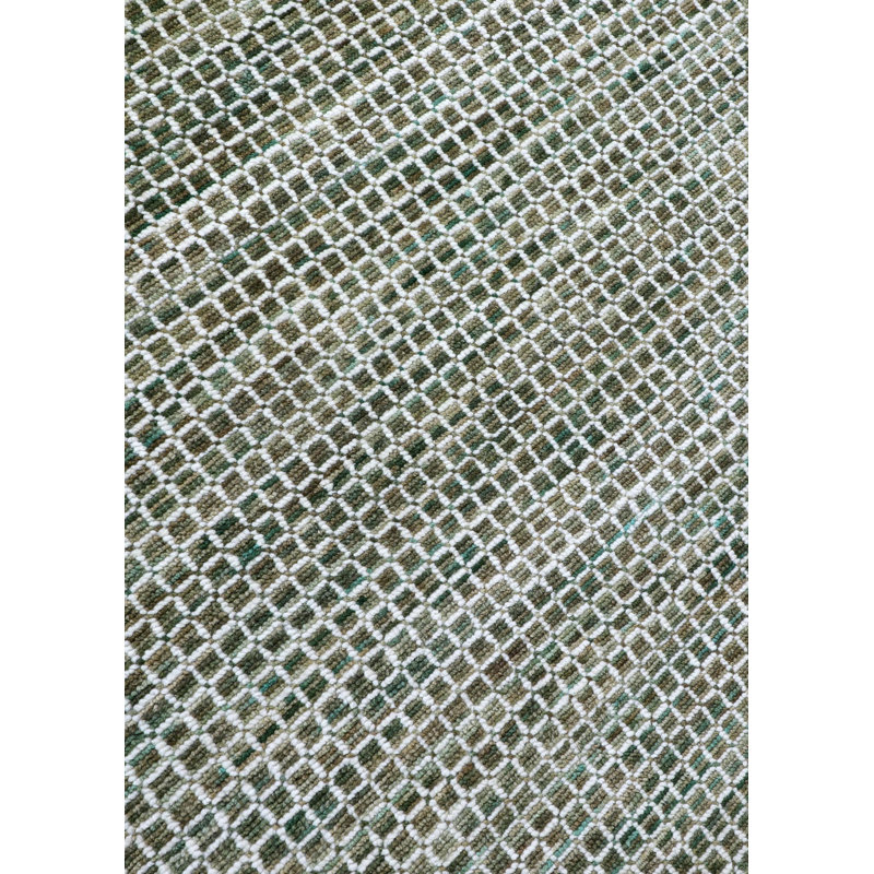 Tapis brun / blanc / vert unique 8 pi 11 po x 11 pi 9 po Illusion 3