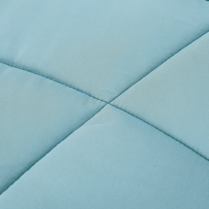 Ensemble d'édredon 6 pièces à rayures nautiques en microfibre avec motif matelassé et grand, Grand lit
