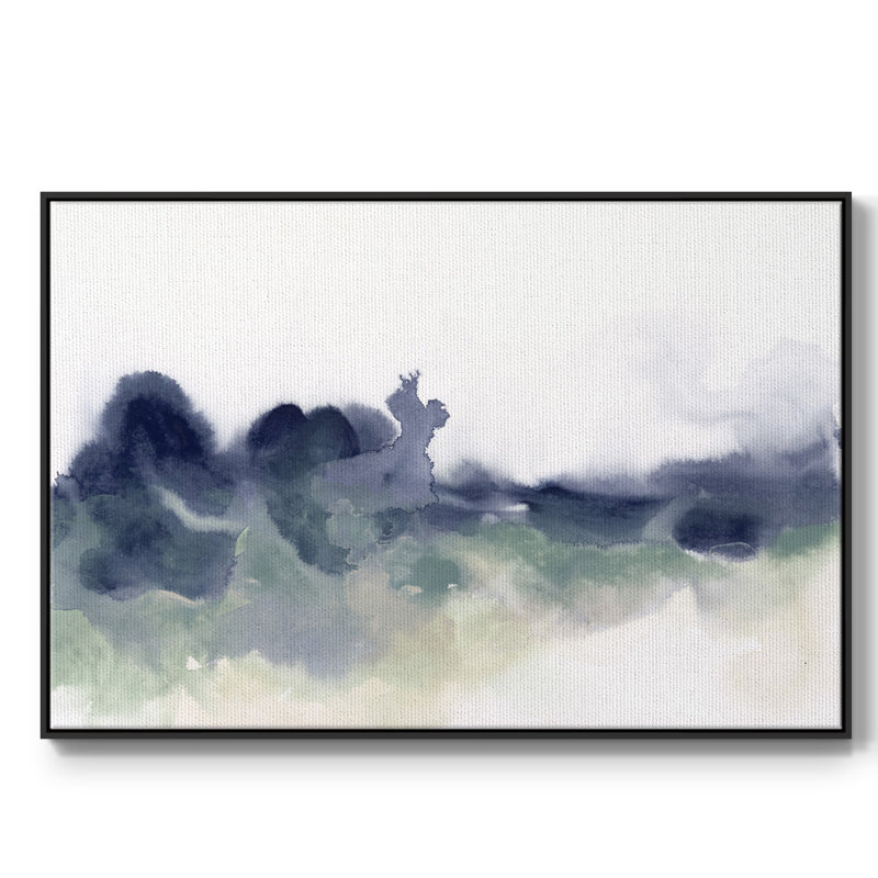 «Lake Fog I», reproduction d'art sur toile, H 27 po x l 41 po x P 2 po, Noir